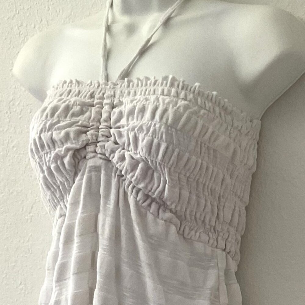 VINTAGE DEB Y2K RUCHED HALTER SWIM COVER-UP - Picture 7 of 16